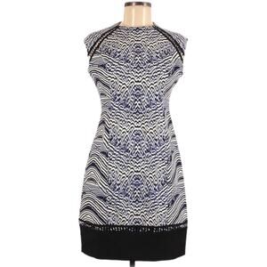 Sachin + Babi Sleeveless Animal Print High Neck Sheath Dress Women’s Size 6